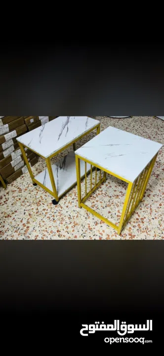 طقم طاولات ديكور فاخرة (عدد 2)