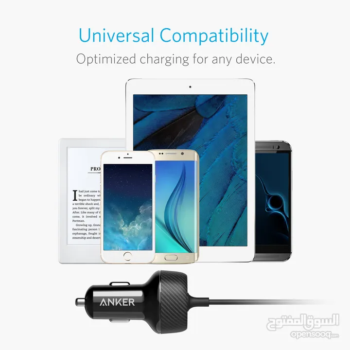 شاحن السيارة ANKER PowerDrive 2 Elitewith Lightning Connector