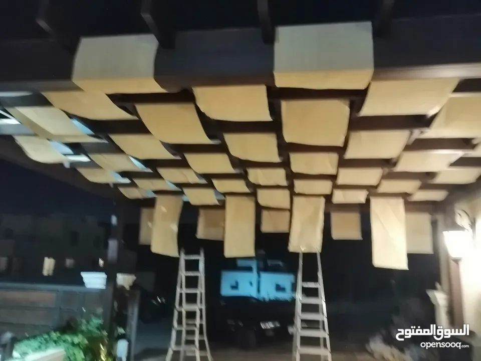شوادر ومظلات خارجية واشرعة وبيرجولا وجميع مستلزمات التظليل الخارجي تنجيد مراجيح واطقم راتان