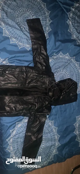 Black Leather Jacket – Brand New  Age 9–10 Years