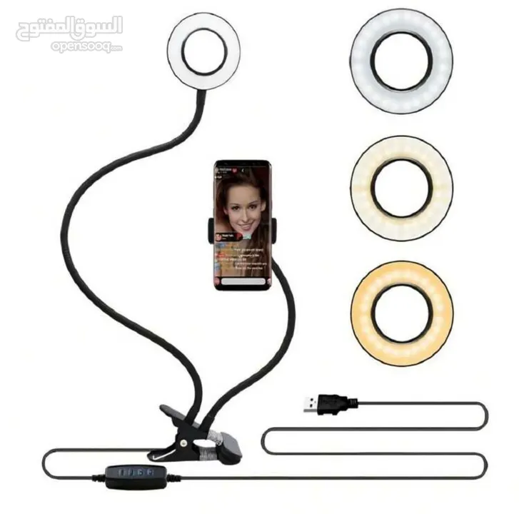 Selfie light clip on Tripod with phone holder _ usb