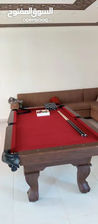 طاولة بلياردو 7.5قدم خشب كامل