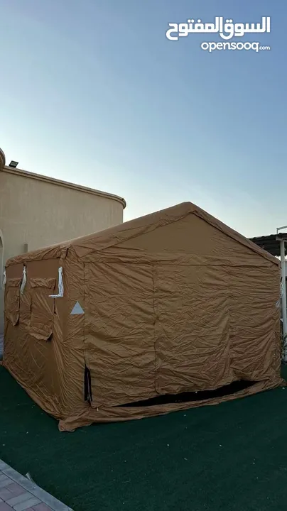 للبيع خيمة هوائيه استعمال مره واحده للتجربه 4×4 متر