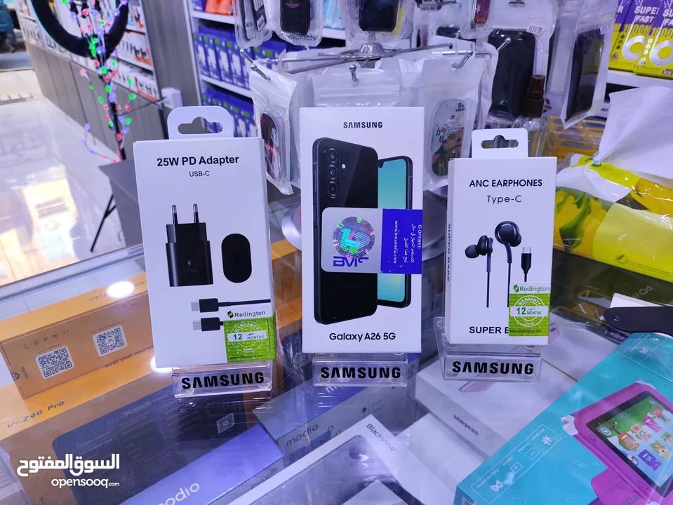 جديد حديث Samsung A26 5G  يتوفر جيجا 128 وايضا 256 رلم 16 معه بكج هدية يتوفر توصيل