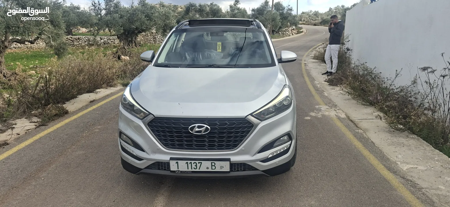 جيب هواندي توسان موديل 2016-ماتور 2000ديزل فل فل اضافات مع فتحة سقف بنوراما الجيب فحص شركة ونخب