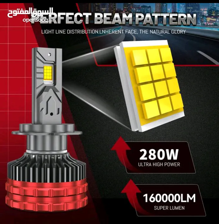 لمبات LED بقوة 160000 لومن و280 واط عالي واطي .