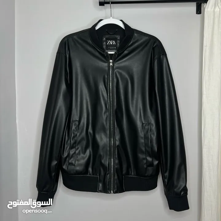 ZARA FAUX LEATHER BOMBER JACKET SIZE MEDIUM