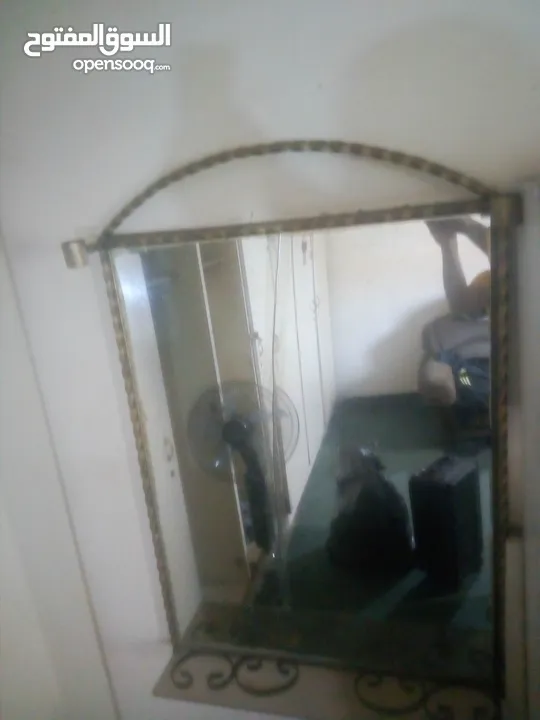 مراي حائط 1م*70سم حديد ثقيل مربع وتيوب شغل تفصيل