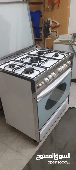 فرن غاز بحاله الوكاله كهرباء مع تدريب 100% مع غسيل وتنظيف 100%