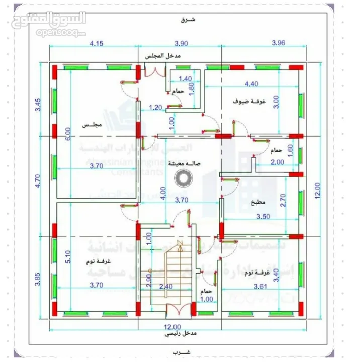 مخططات معماريه وانشائيه وصحيه وكهربائيه وتصميم ديكور