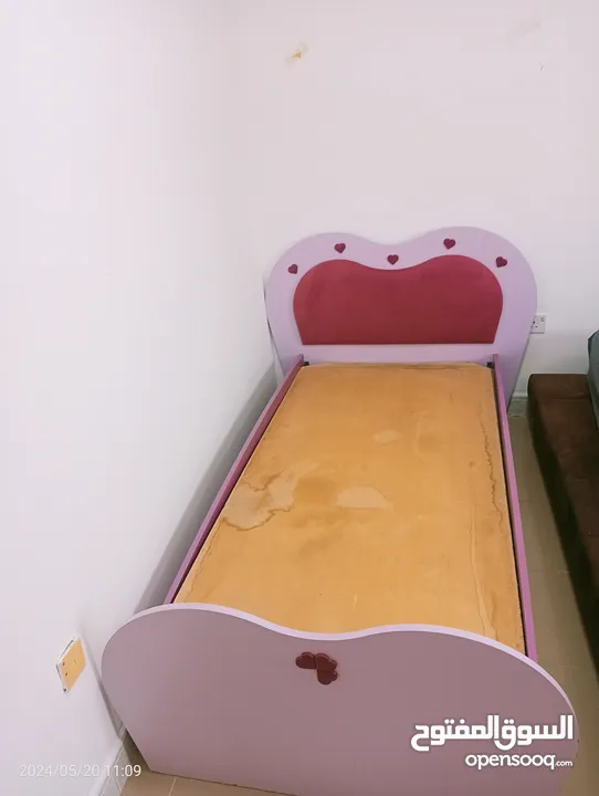 beautiful bed with mattress for girls