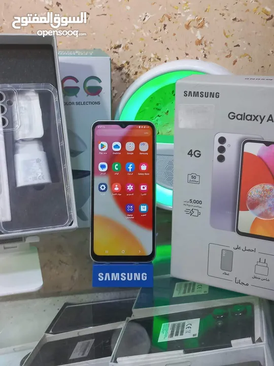 جهاز A14 مستعمل نضيف 8 رام 64 جيجا مع بكج أغراضة الأصلية والكرتونه متوفر توصيل