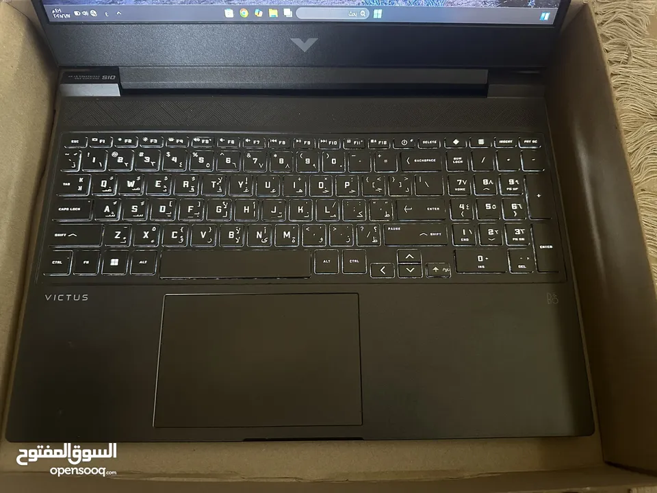 لابتوب hp victus جيمينج كرت شاشة rtx3050 ti بحالة ممتازه سعرر حرررق