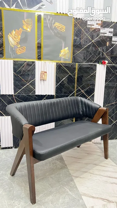 طقم كنب مودرن مستورد خشب زان ثنائية + مفرد عدد 2