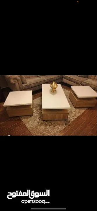 غرفه سفره وطقم كنب وغرفه نوم شبه جديده  للبيع