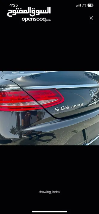 Mercedes Benz S63AMG Kilometres 45Km Model 2016
