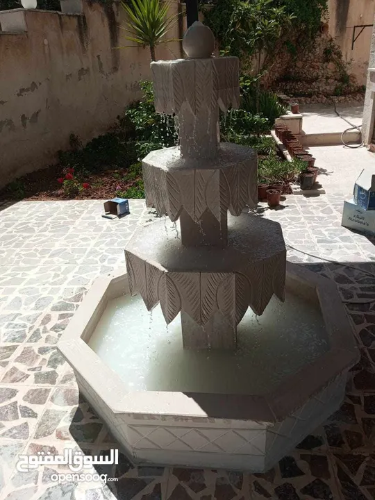 نوافير وشلالات وبابكيو احواض زريعه جميع انواع الحجر البناء والديكوارات