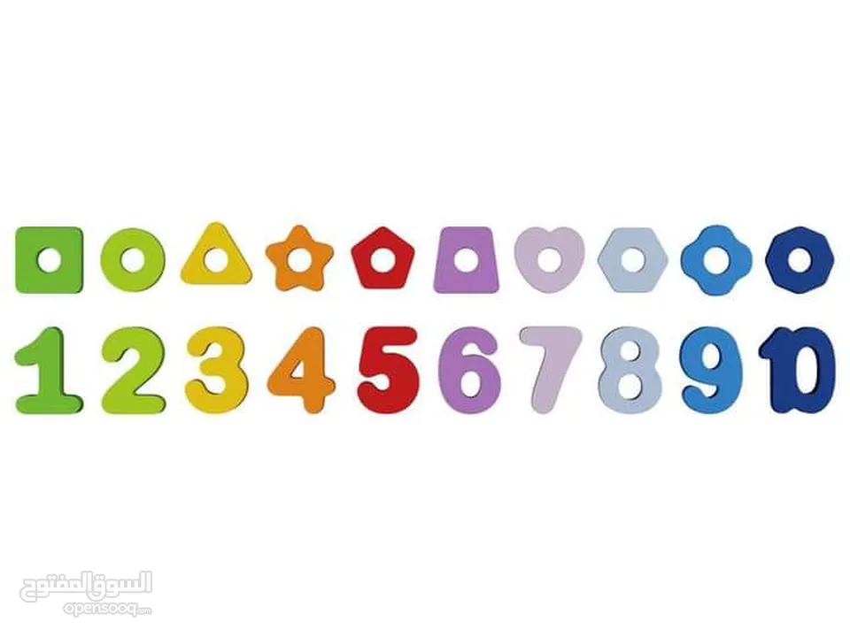 Playtive لعبة العد والتوصيل: يساعد الأطفال على تعلم العد أرقام 1-10 1 لوح أساسي به 1