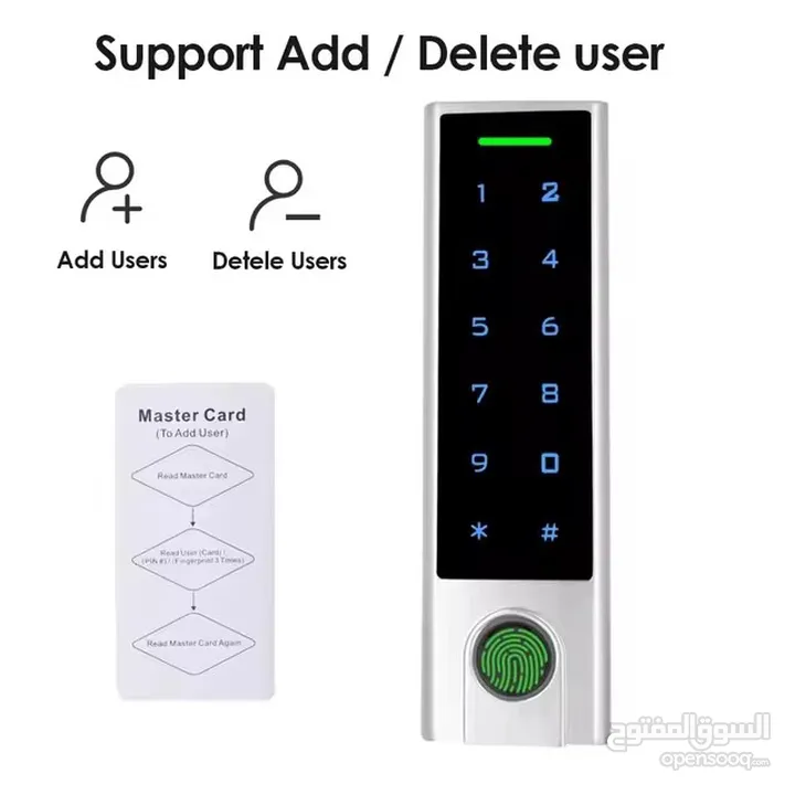 ‎ نظام التحكم في الدخول ببصمة الإبهام وكلمة المرور – حل دخول أمان متقدم بدون مفتاح عالي الأمان