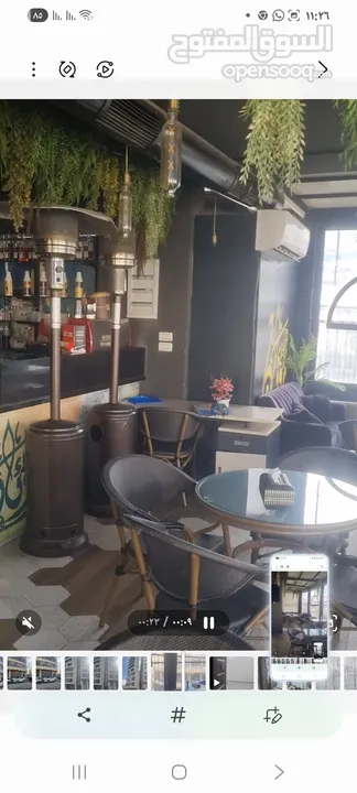كوغي شوب ضمان شهري  مع كامل المعدت موقع مميز مع اطلاله رائعه