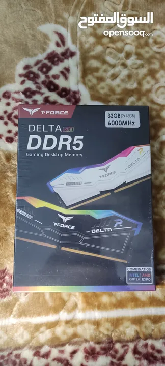 رامات تي فورس  TEAMGROUP T-Force Delta RGB DDR5 Ram 32GB (2x16GB)