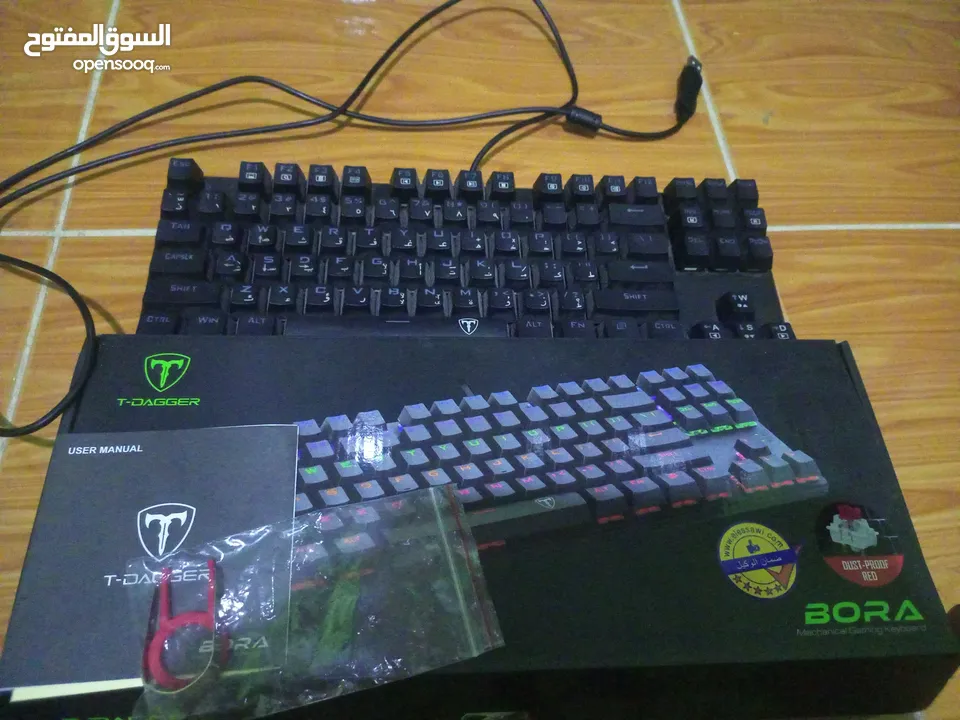 كيبورد T-DAGGER TGK313 Rainbow Gaming Mechanical Keyboard Red Switch