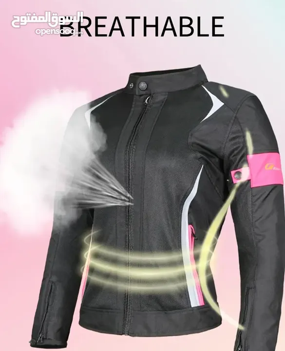 MOTORCYCLE SAFETY JACKET FOR WOMEN-BREATHABLE WITH PROTECTION CORE