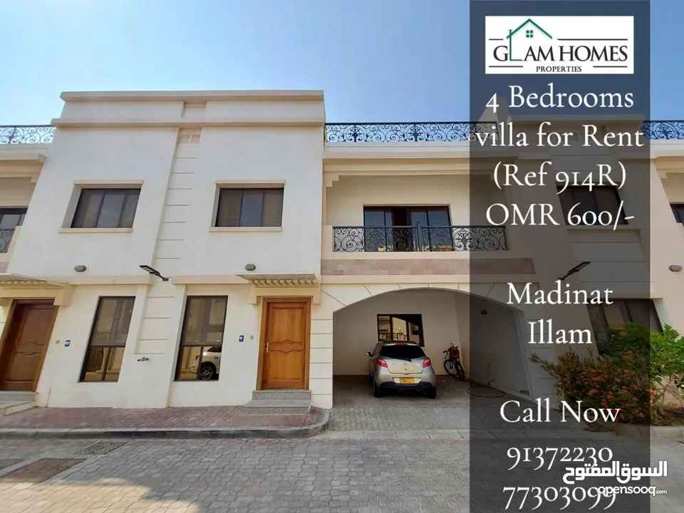 4 Bedrooms Villa for Rent in Madinat Illam REF:914R