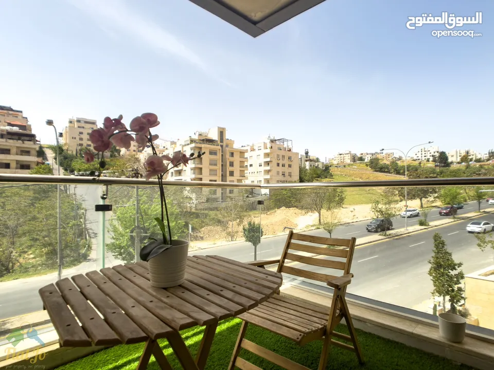 Brand New Furnished two bedroom apartment in Abdoun with Balcony شقة مفروشة غرفتين في عبدون جديدة