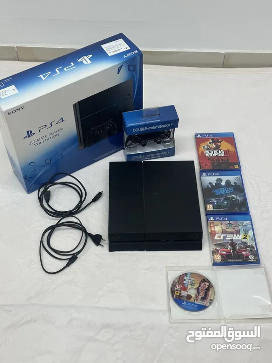بلايستيشن 4 "1تيرا" مع أربع ألعاب