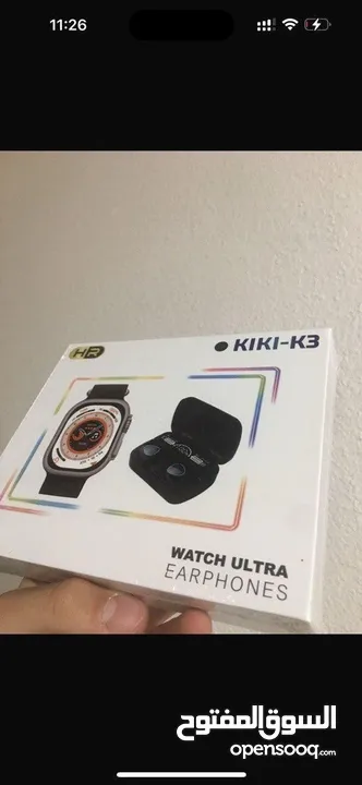 بكج kiki k3 بكج ساعة ultra3 مع سماعة M10 والتوصيل مجاني
