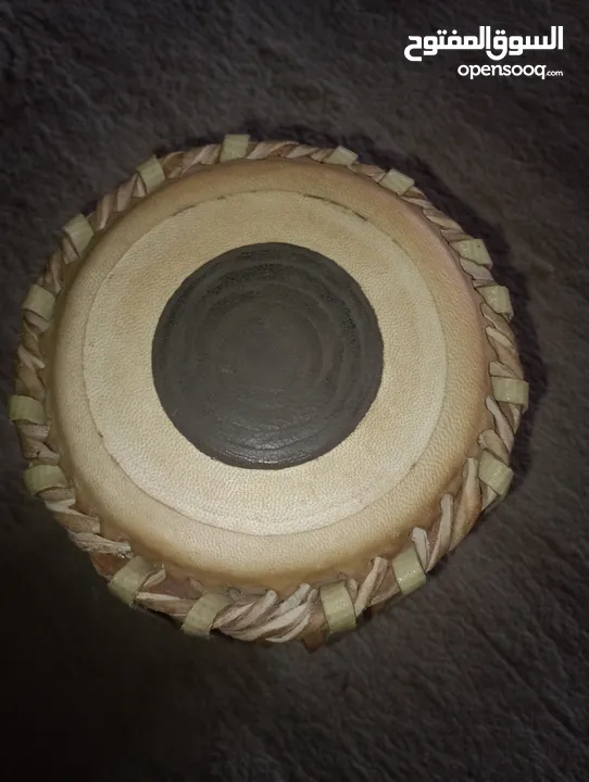 طبله هنديه قديمه مصنوعه من الخشب الصلب old Indian drum
