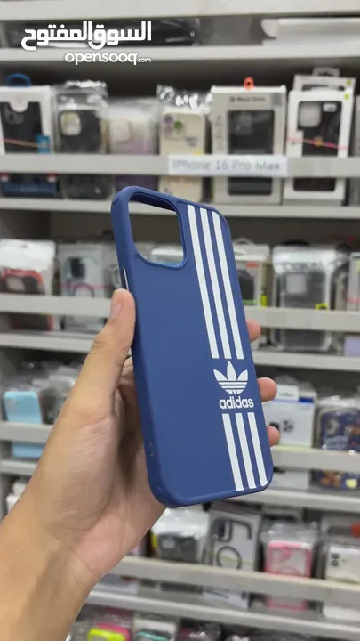 جراب iphone 13/14adidas ازرق تلت خطوط