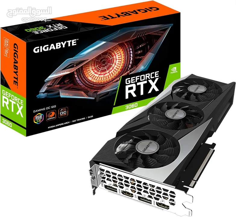 GIGABYTE GeForce RTX 3060 Gaming OC 12G Graphics Card, 3X WINDFORCE Fans, 12GB 192-bit GDDR6, GV-N30