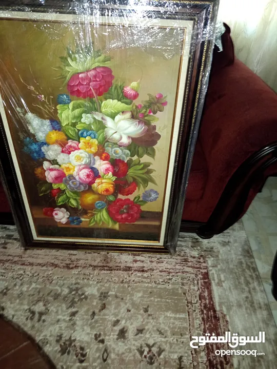 لوحة رسم سكين زيتي يدوي على قماش كانفاس جديدة الكول 109 والعرض 77