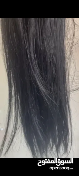 باروكة شعر طبيعي هندي  ووصلات شعر حرارية نخب اول مع لاصق هدية ممكن غسلهم واستشوارهم بشكل مستمر