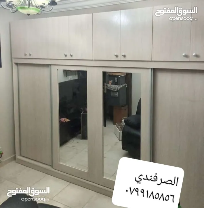 خزائن ملابس خشب لامنيت 18م الون حسب الطلب جميع المقاسات مع إمكانية تغير نوع الخشب كفاله 5سنوات على ا
