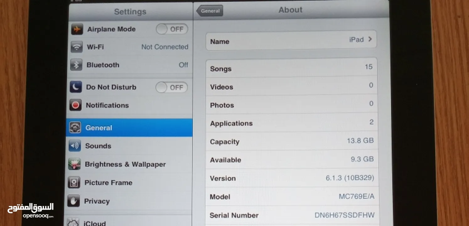 iPad 2 (iOS 6.1.3) للبيع
