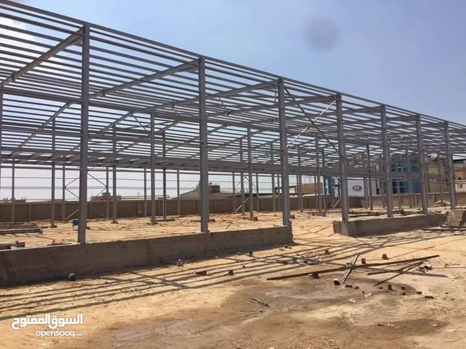 بناء الهناجر و الهياكل المعدنية و المباني الحديدية و المكاتب و الابنية متعددة الطوابق