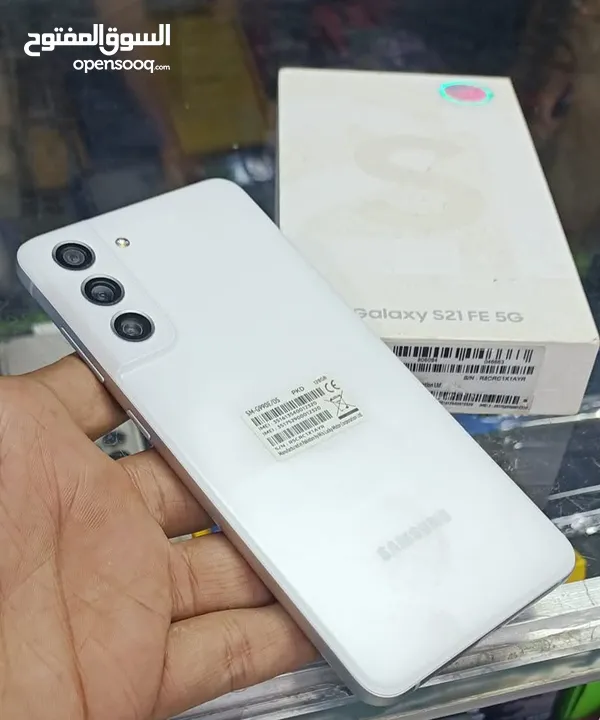 ما شاء الله Samsung S21Fe 5G  رام 16 جيجا 256 أغراضة والكرتونه الأصلية متوفر توصيل