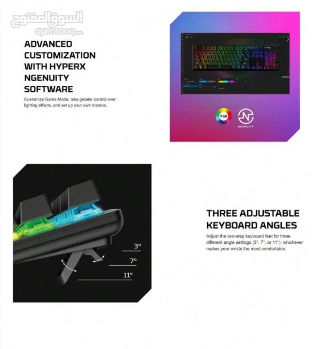 *يتوفر كيبورد من شركة ( Hyper X ) موديل ( Alloy Origins ) يأتي ( RGB ) بثلاث أنظمة جميلين اقرأ الوصف