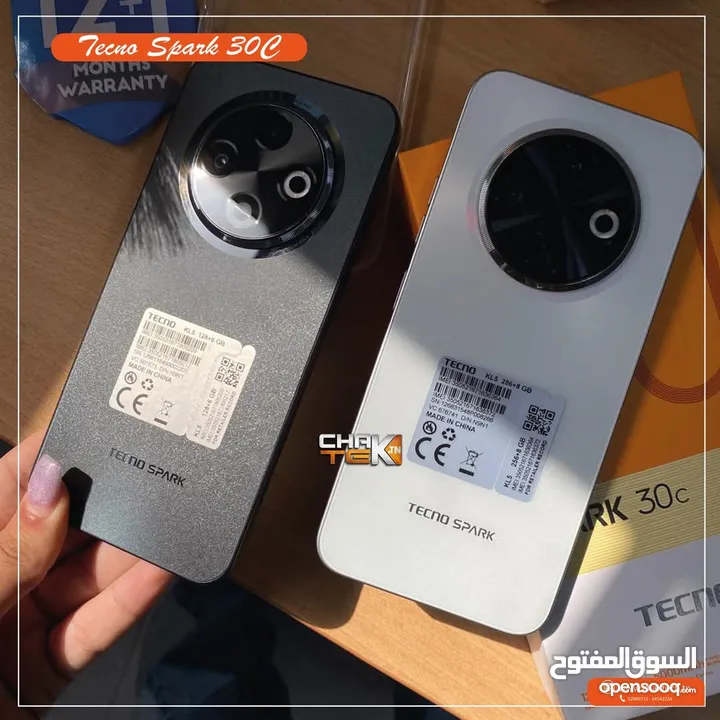 جهاز جديد بالكرتونة Spark 30c رام 8 و 12 و 16 جيجا 128 و 256 مكفول سنة متوفر توصيل