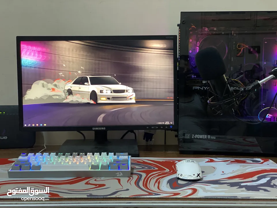 بيسي للبيع بكرت 4060ti 16gb ومعالج ryzen 5 4500 للالعاب والمونتاج الثقيل قابل للبدل بماك