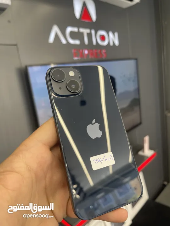 Iphone 14 256gb used 91% / ايفون 14 مستخدم  لون اسود بحالة الجديد 91٪؜