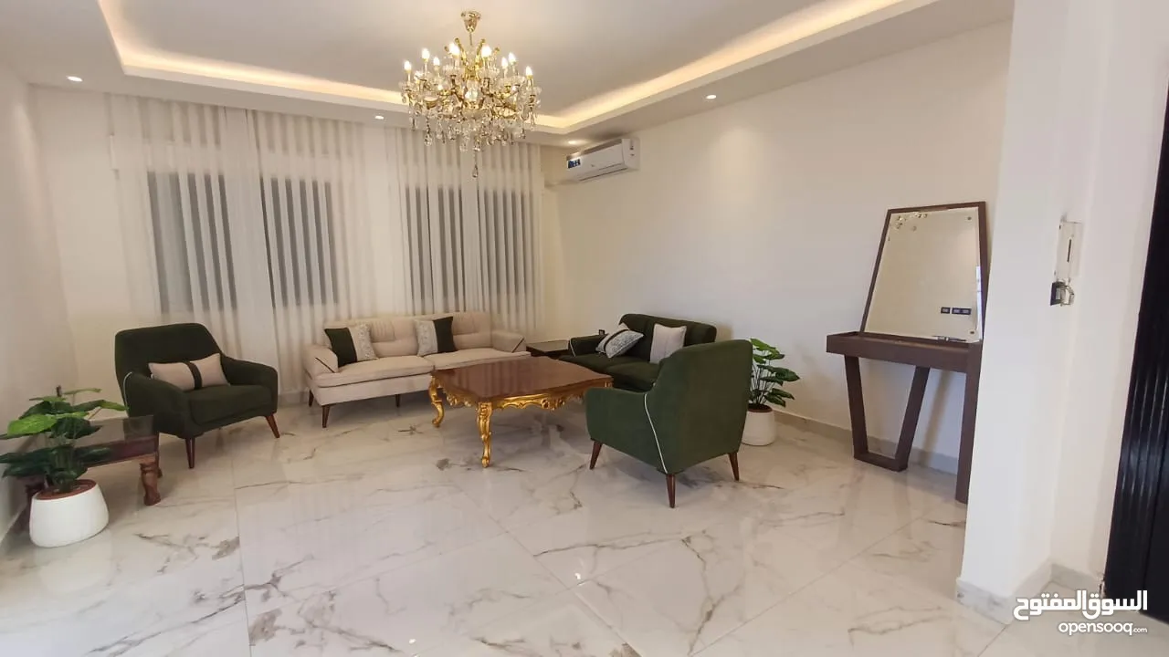 شقة ارضية مفروشة لم تسكن في - عبدون - مساحة 220 متر بترس و كراج خاص (ID#: 65206)