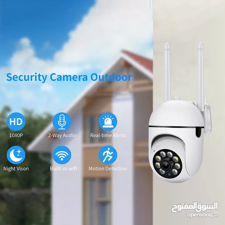 Smart Security Camera 1080p HD Home Camera with Night Vision Motion Detection Tilt 350°