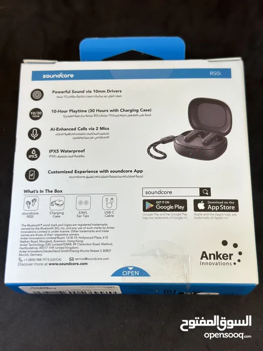 سماعة airpod anker R50i  مكفوله 18 شهر