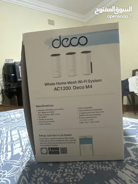 نظام واي فاي منزلي من Deco - طراز AC1200 Deco M4 (3 قطع)