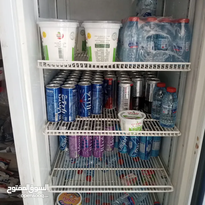 ثلاجه عصير وببسي واجها زجاج للعرض سوبر ماركت