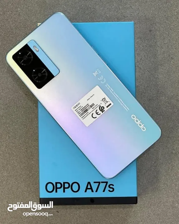 مستعمل ايام oppo A77s رام 16 جيجا 128 أغراضة والكرتونه الأصلية متوفر توصيل